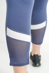 Plus Size High-waist Blue Legging