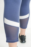 Plus Size High-waist Blue Legging