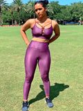 Kia Highwaist Glazed Mesh Leggings